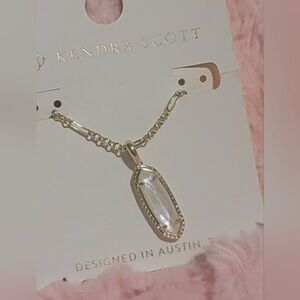 Kendra Scott Gold Necklace with Crystal Pendant